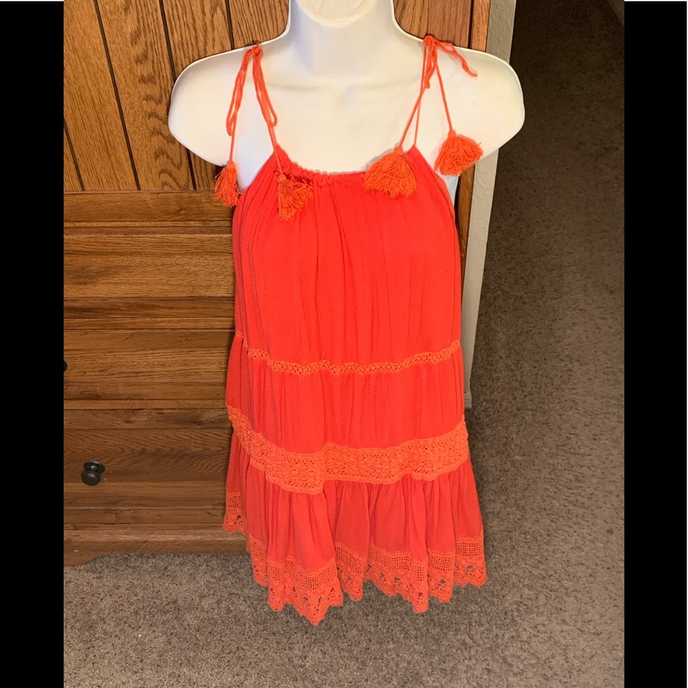 Kimchi Blue orange sun dress